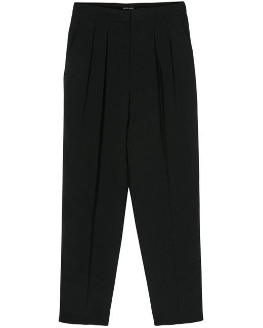 Pantalones ajustados con pinzas Giorgio Armani de color Black