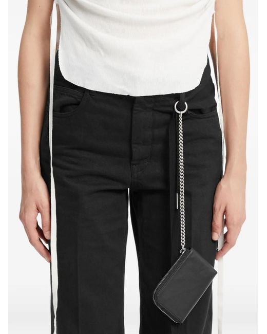 Ann Demeulemeester Black Tevje Chain Leather Wallet
