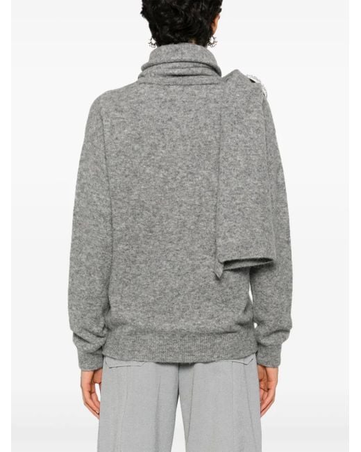 GIUSEPPE DI MORABITO ブローチディテール セーター Gray