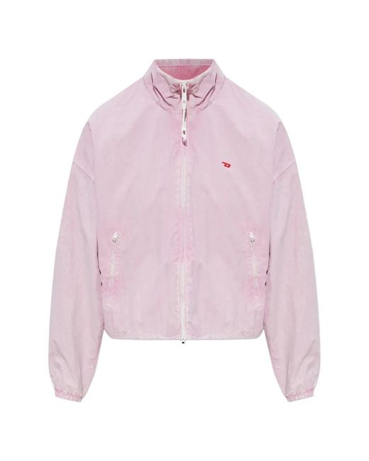 DIESEL Pink G-Leamer Zip-Up Jacket