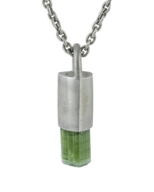 Parts Of 4 Green Sterling Talisman Tourmaline Necklace