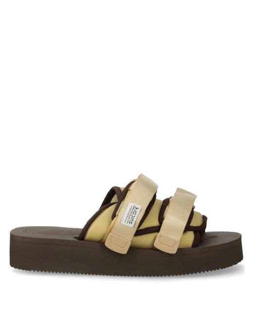 Suicoke Brown Touch-Strap Slides