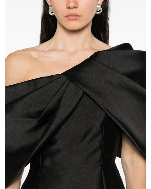 Solace London Black Off-Shoulder Dress