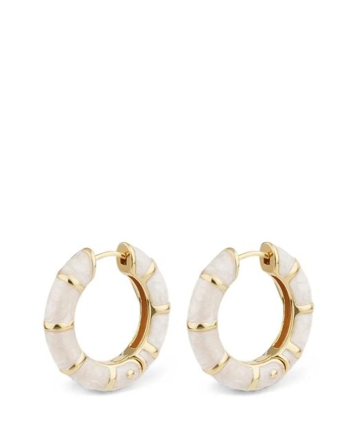 Gas Bijoux Orange Bambou Hoop Earrings