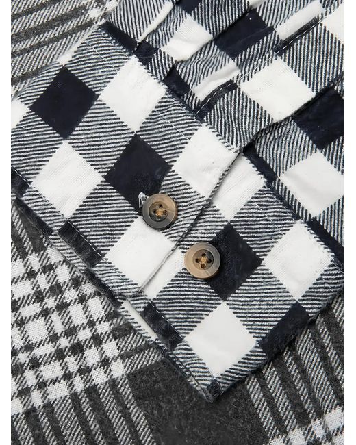 Camicia Con Design Patchwork di Needles in Gray da Uomo