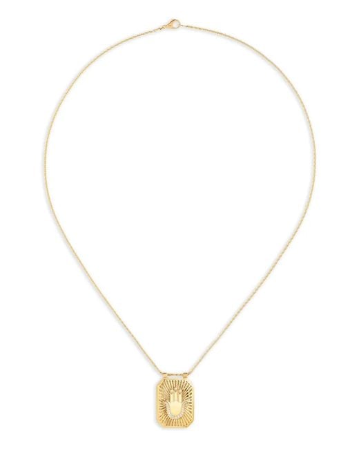 Marie Lichtenberg Green Hand Diamond Scapular Necklace