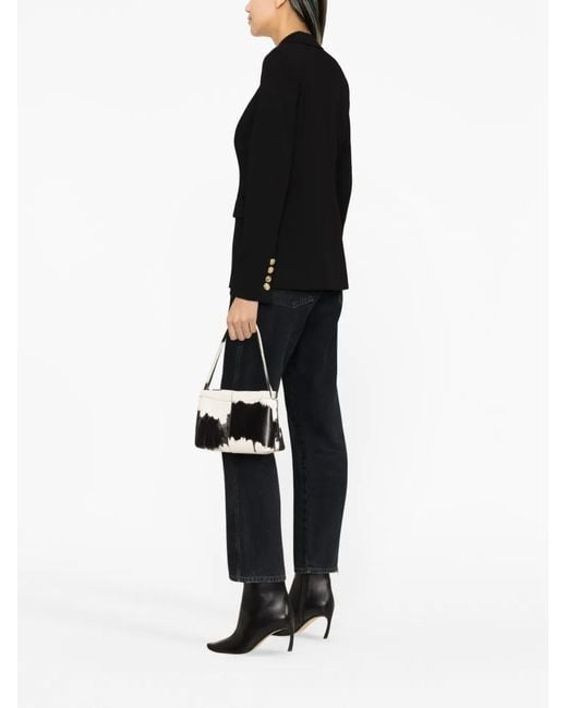 Pinko Black Single-Breasted Button Blazer