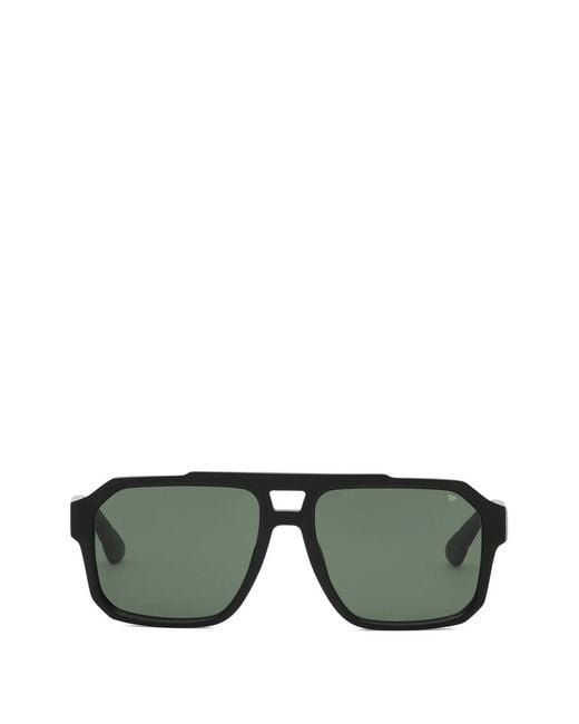 Philipp Plein Green Geometric-Frame Sunglasses for men