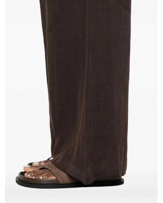 Maurizio Braschi Brown Wide-Leg Trousers
