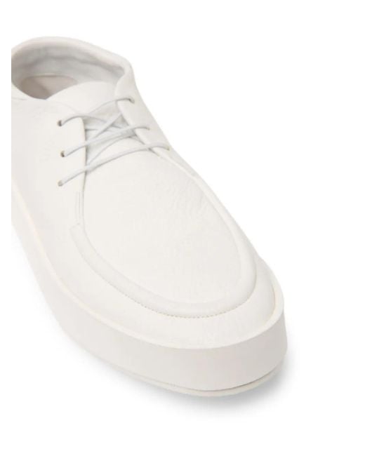 Derby Stringate di Marsèll in White da Uomo