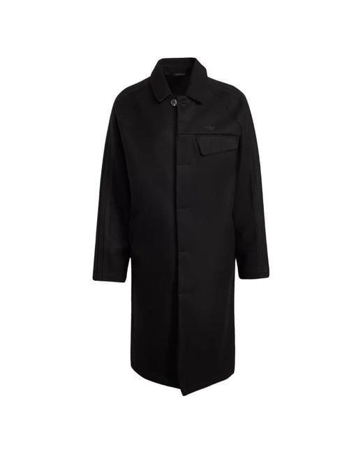Abrigo Con Botones Adidas de hombre de color Black