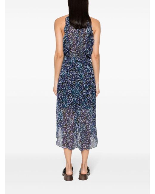 Isabel Marant Blue Fadelo Abstract-print Dress