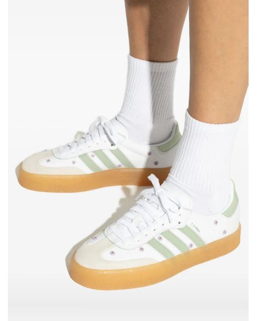adidas gazelle silver green womens Adidas Samba OG Liberty London Floral Embroidery (GS) (JR1256)