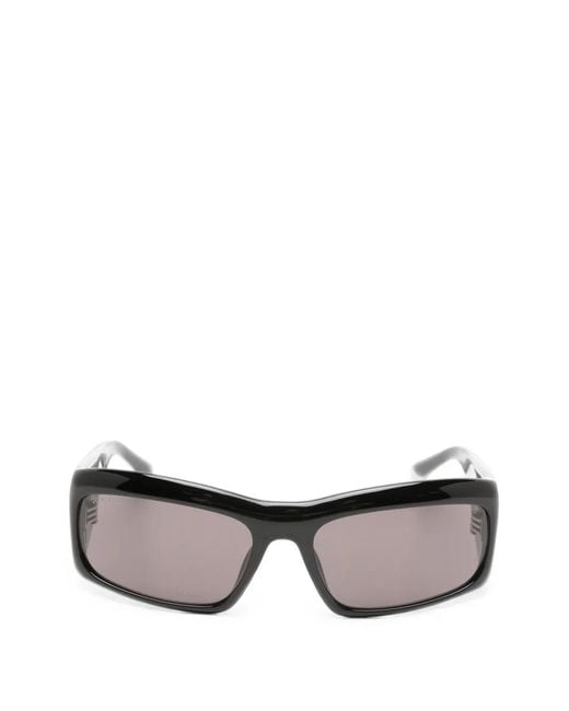 Gucci Gray Rectangle-Frame Sunglasses