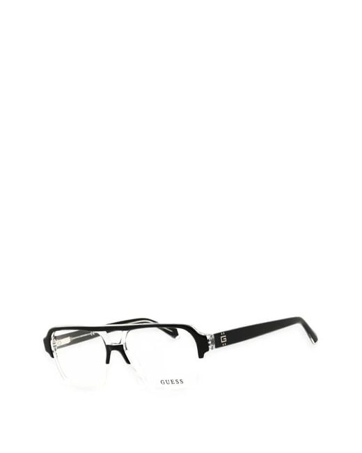 GUESS EYEWEAR Black Rectangle-Frame Glasses for men