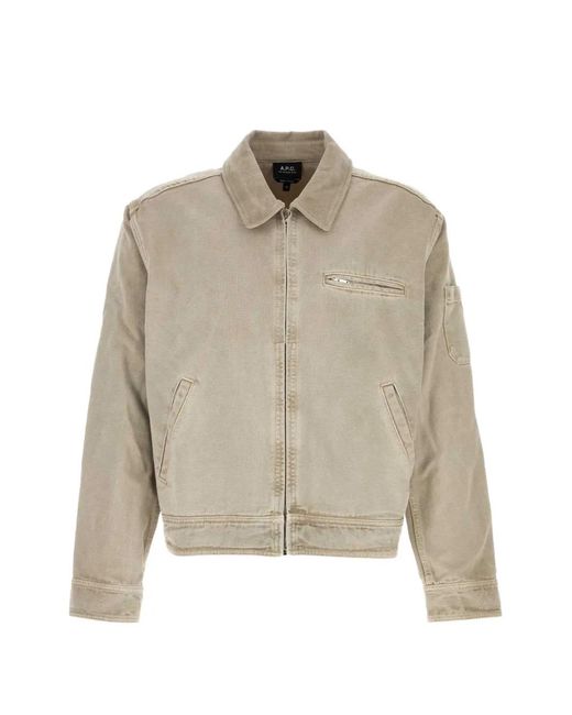 A.P.C. Natural Corduroy-Collar Jacket for men