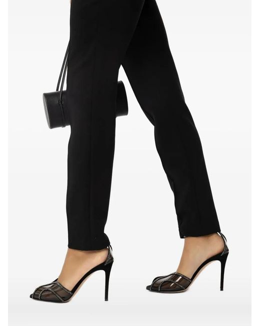 Gianvito Rossi Black 95Mm Isabel Crystal-Embellishment Sandals