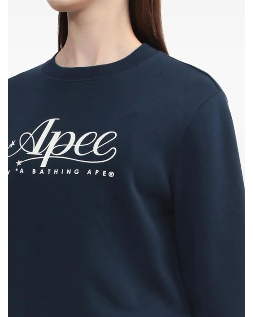 A Bathing Ape Blue Logo Sweater
