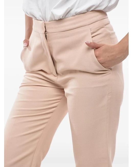Stella McCartney Natural Carlie Cropped-Fit Trousers