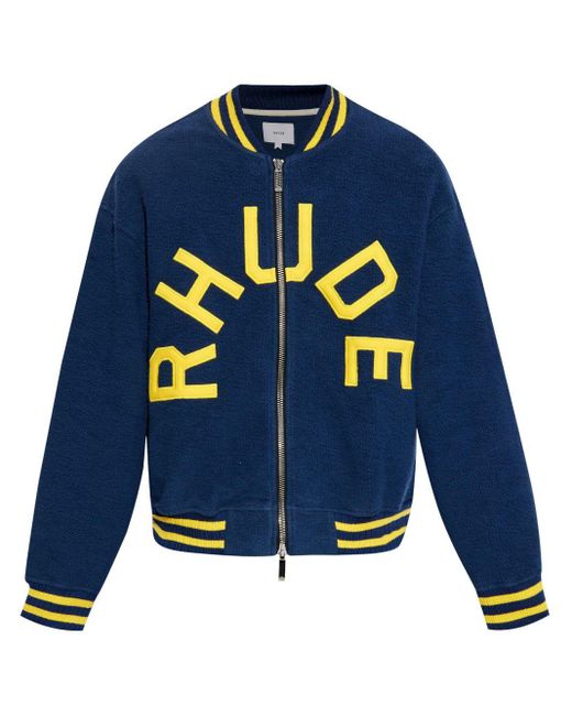 Veste teddy à appliqué logo Rhude pour homme en coloris Blue