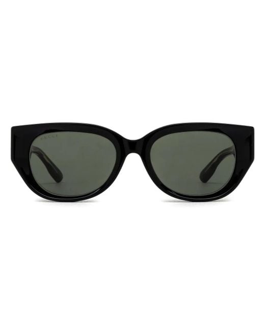 Lunettes De Soleil À Logo Imprimé Gucci en coloris Black
