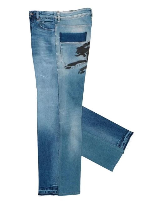 PROTOTYPES Blue Graphic-Print Jeans