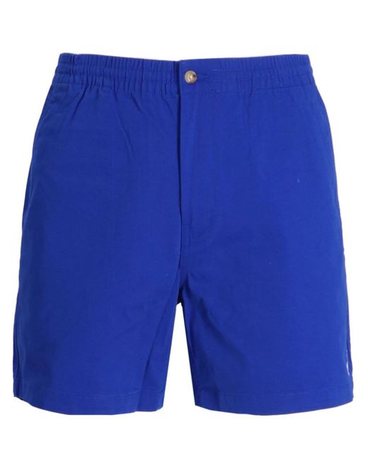 Polo Ralph Lauren Blue Polo Pony Embroidered Twill Shorts for men