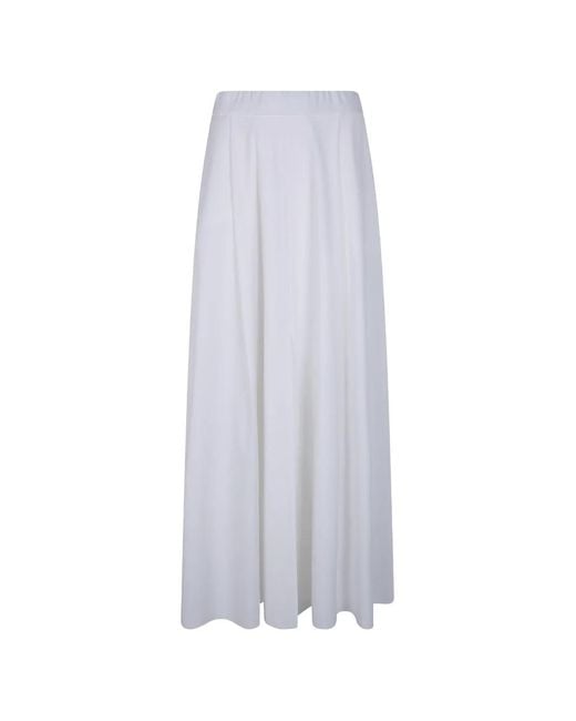 Pierantoniogaspari White Pleated Midi Skirt