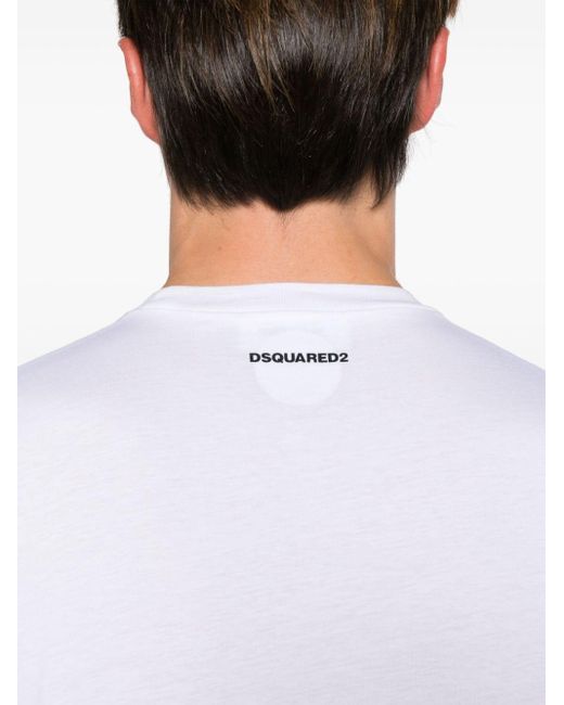 DSquared² White Rocco Cool Cotton T-shirt for men