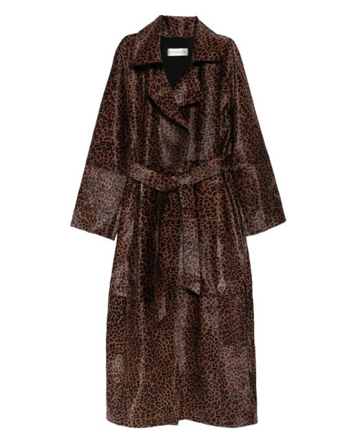 Nour Hammour Brown Althea Belted Coat