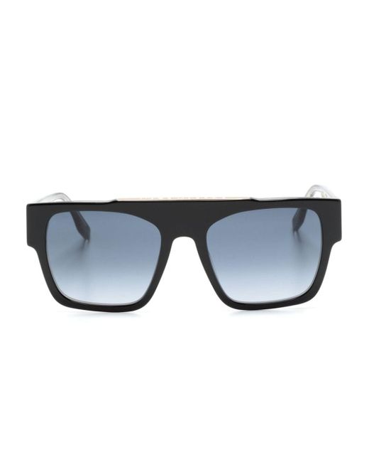 Marc Jacobs Blue Logo-print Square-frame Sunglasses for men