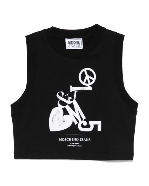 Moschino ロゴ トップ Black