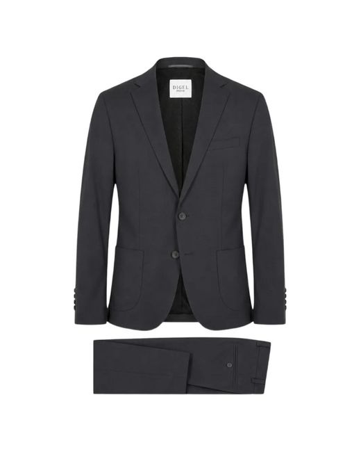 DIGEL Blue Manteau À Revers Crantés for men