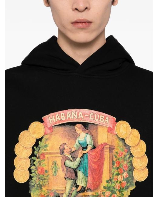 Melt Black Printed Hoodie for men
