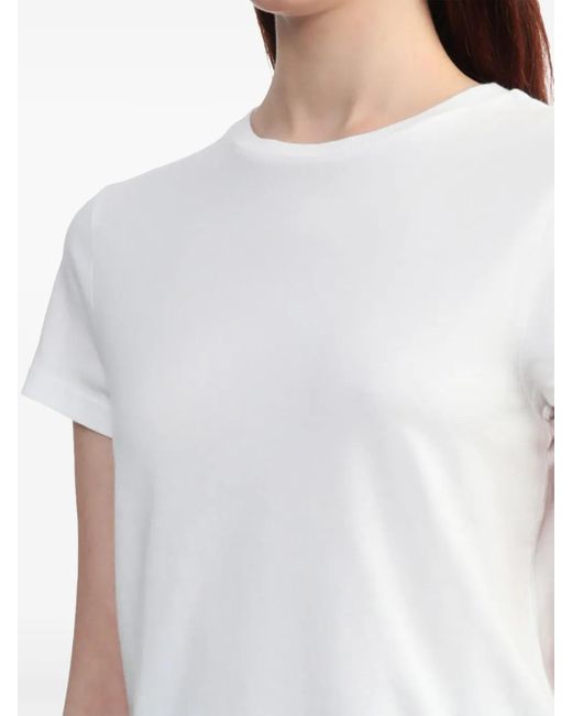 Agolde White Adine Shrunken-Fit Tee