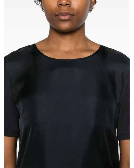 Max Mara Black Fuoco Short-Sleeve Blouse