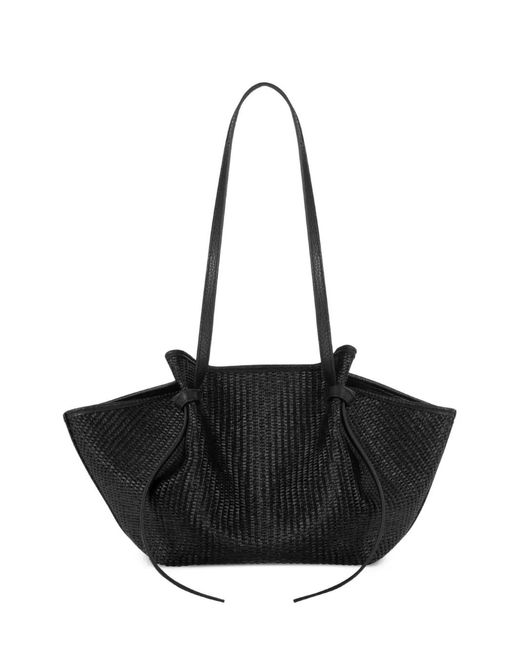 Yuzefi Black Mochi Knot-Detail Shoulder Bag