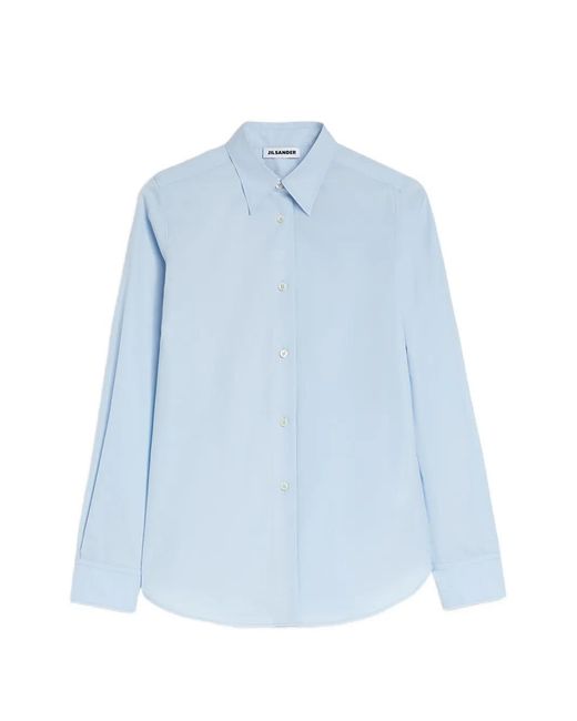 Jil Sander Blue Lightweight Poplin Shirt
