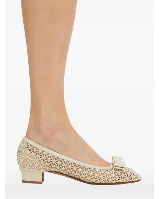 Ferragamo Natural Vara Pumps