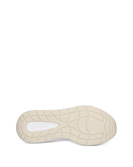 Guess White Genga Logo Pattern Sneakers