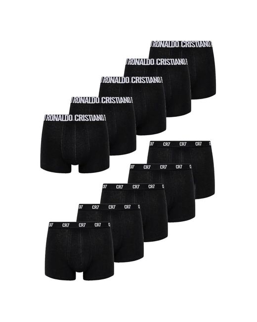Cristiano Ronaldo CR7 Black Logo-Waistband Trunks for men