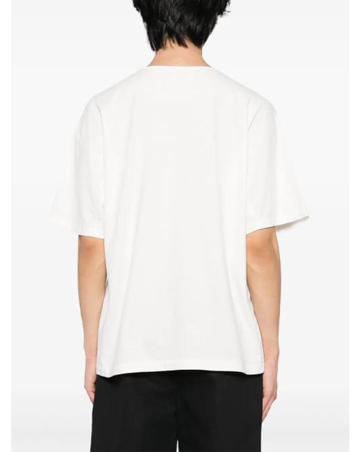 Forme D'expression White Cotton T-Shirt for men