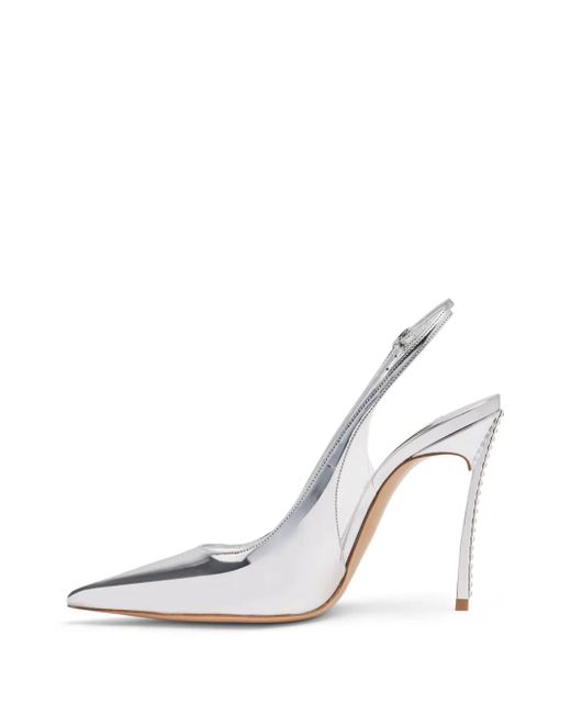 Casadei White 100Mm Alice Superblade Pumps