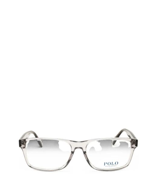 Polo Ralph Lauren White Rectangular-Frame Glasses for men