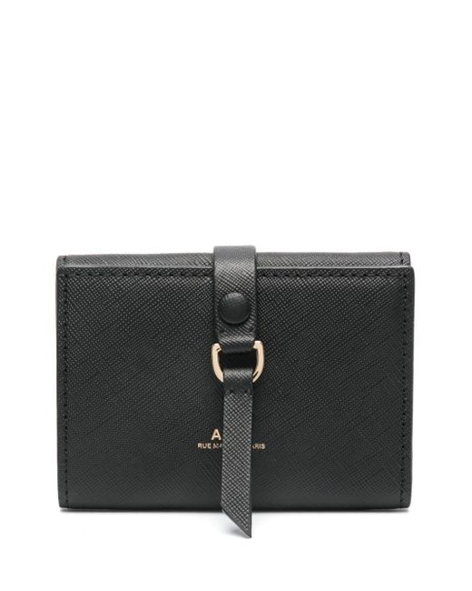A.P.C. Black Tri-fold Leather Wallet