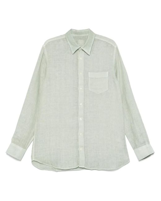メンズ 120% Lino リネンシャツ White