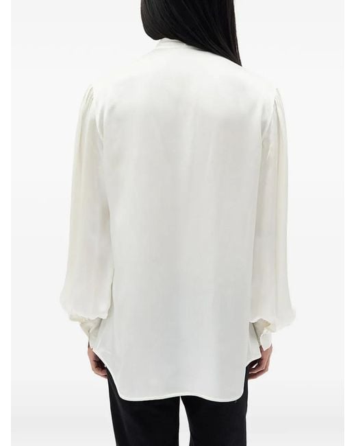 Ann Demeulemeester White Runo Bow-Tie Shirt for men
