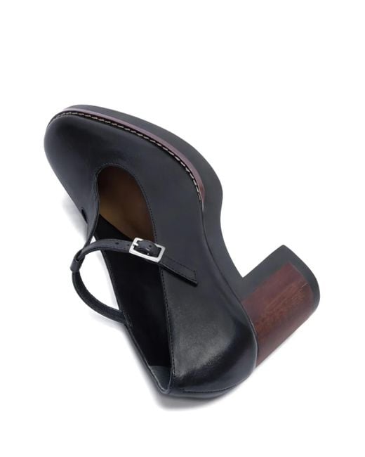 Bernardo Blue 95Mm T-Strap Block-Heel Pumps