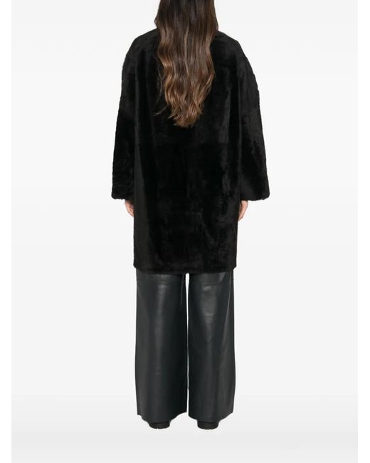 Yves Salomon Black Reversible Shearling Jacket