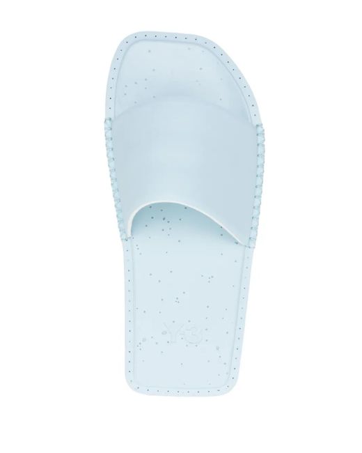 Y-3 Blue Tonal Chunky Slides for men